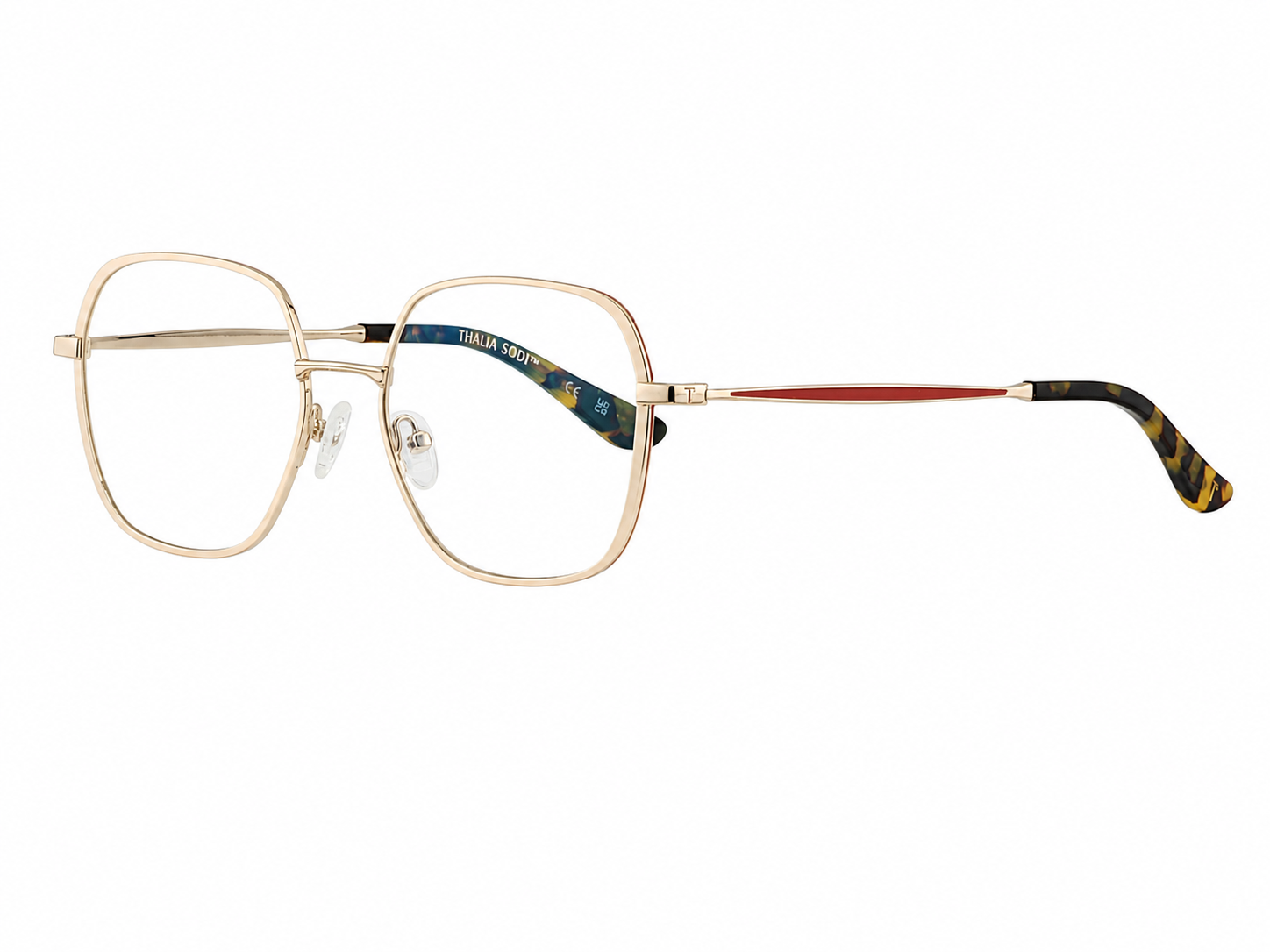 TS-43 C2 · right-angle view · Black, gold and soft pink · Thalia Sodi Eyewear