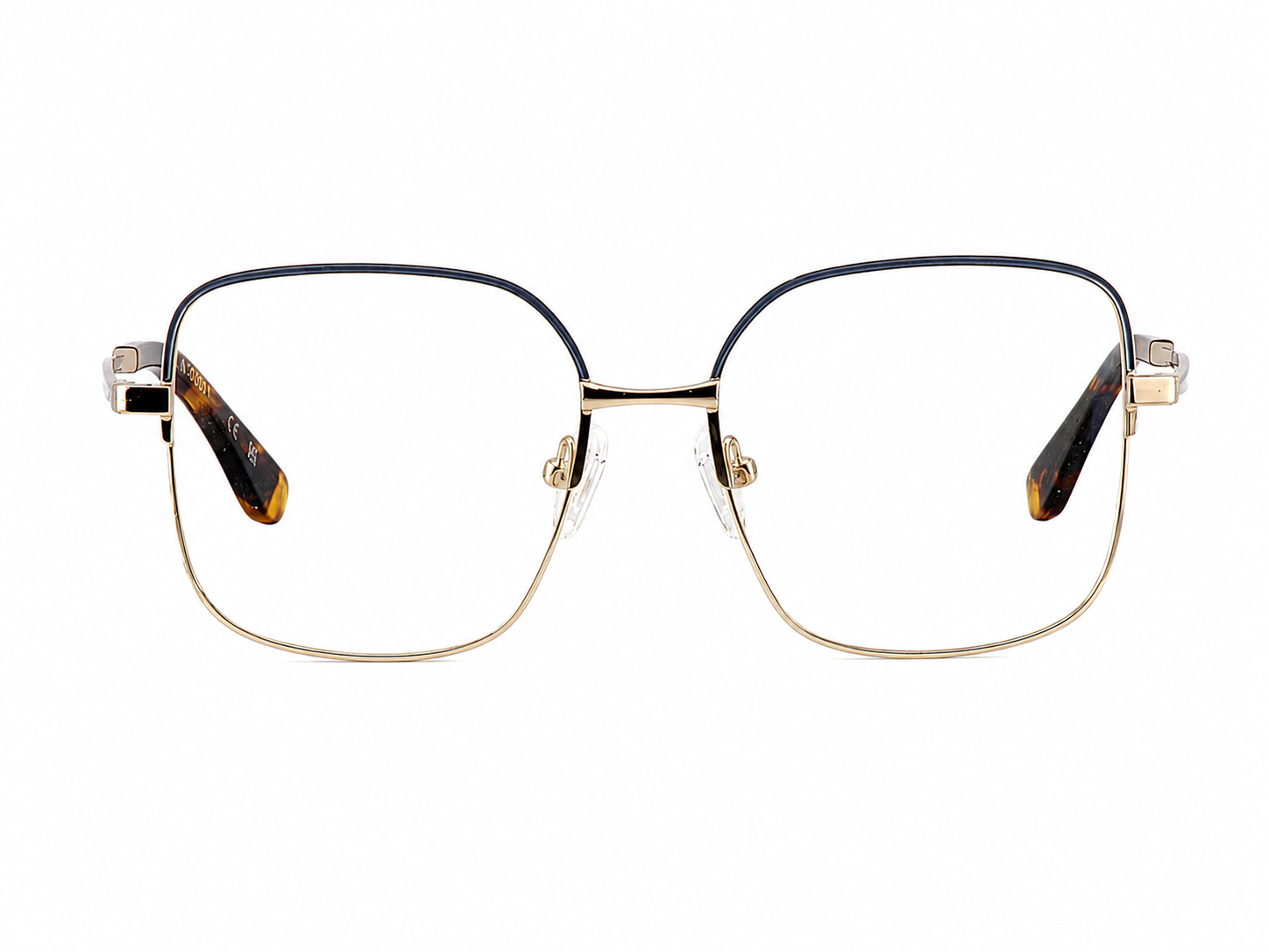 TS-44 C1 · vista frontal · Azul marino, dorado y carey · Thalia Sodi Eyewear