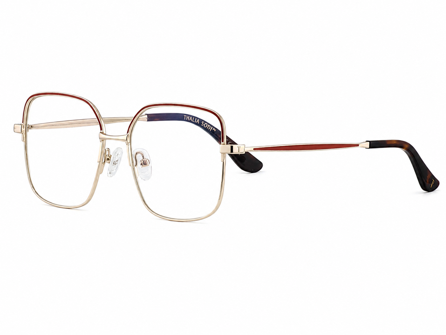 TS-44 C7 · right-angle view · Red, gold and black · Thalia Sodi Eyewear