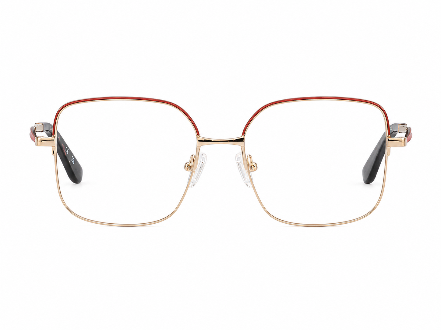 TS-44 C7 · vista frontal · Rojo, dorado y negro · Thalia Sodi Eyewear
