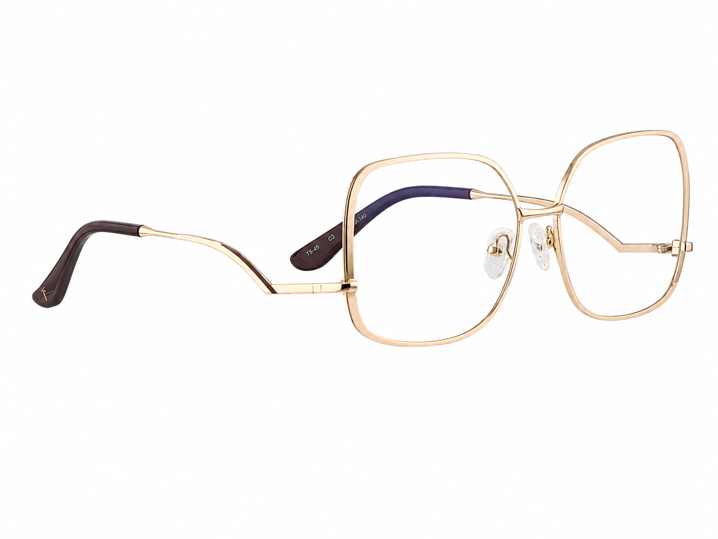 TS-45 C3 · left-angle view · Rose gold and black · Thalia Sodi Eyewear