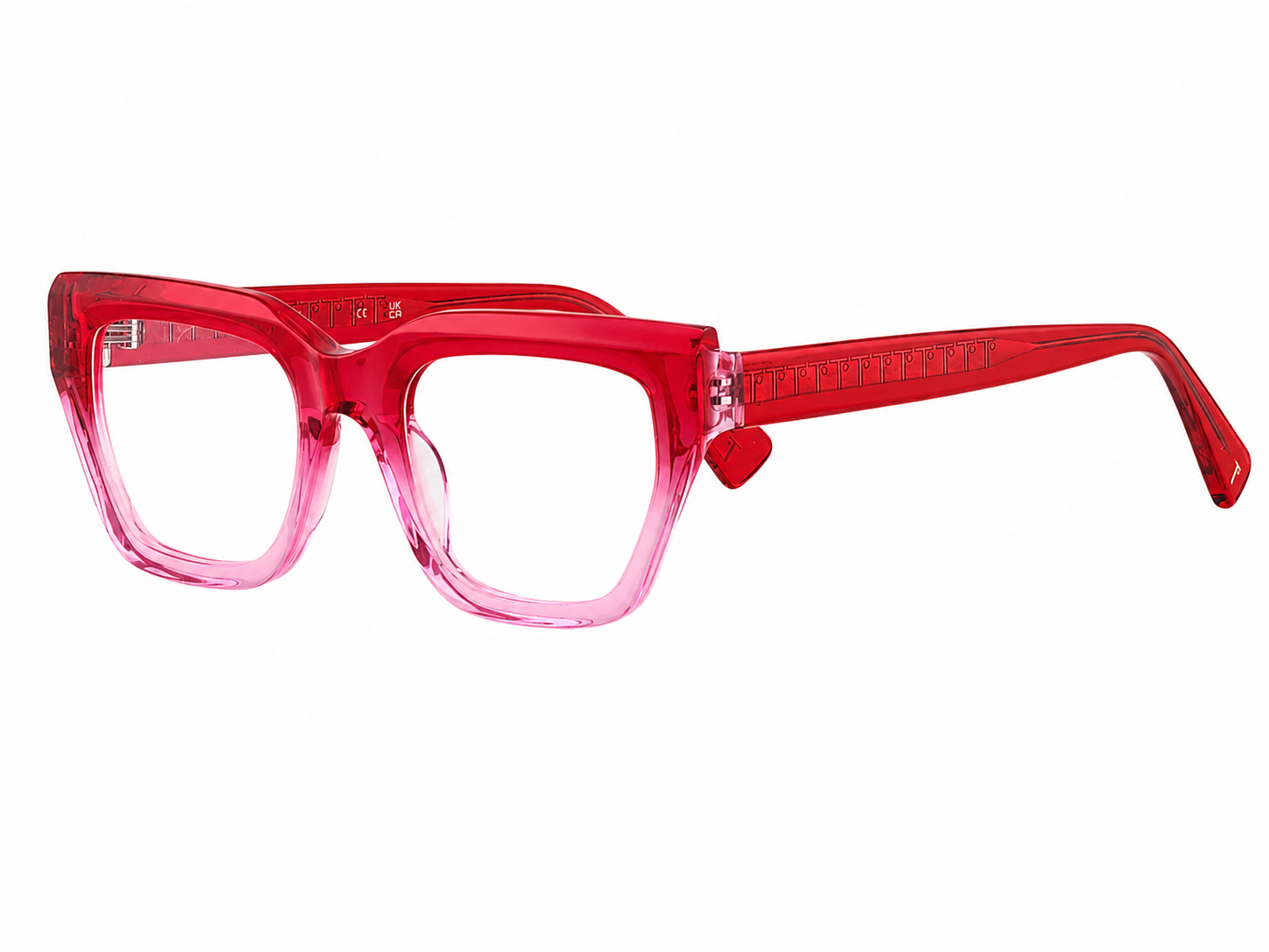 TS-47 C2 · vista diagonal derecha · Fucsia y rosa translúcido · Thalia Sodi Eyewear